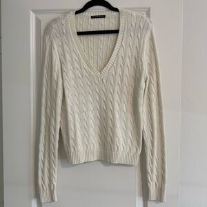 BRANDY MELVILLE Cable Knit V-Neck Sweater